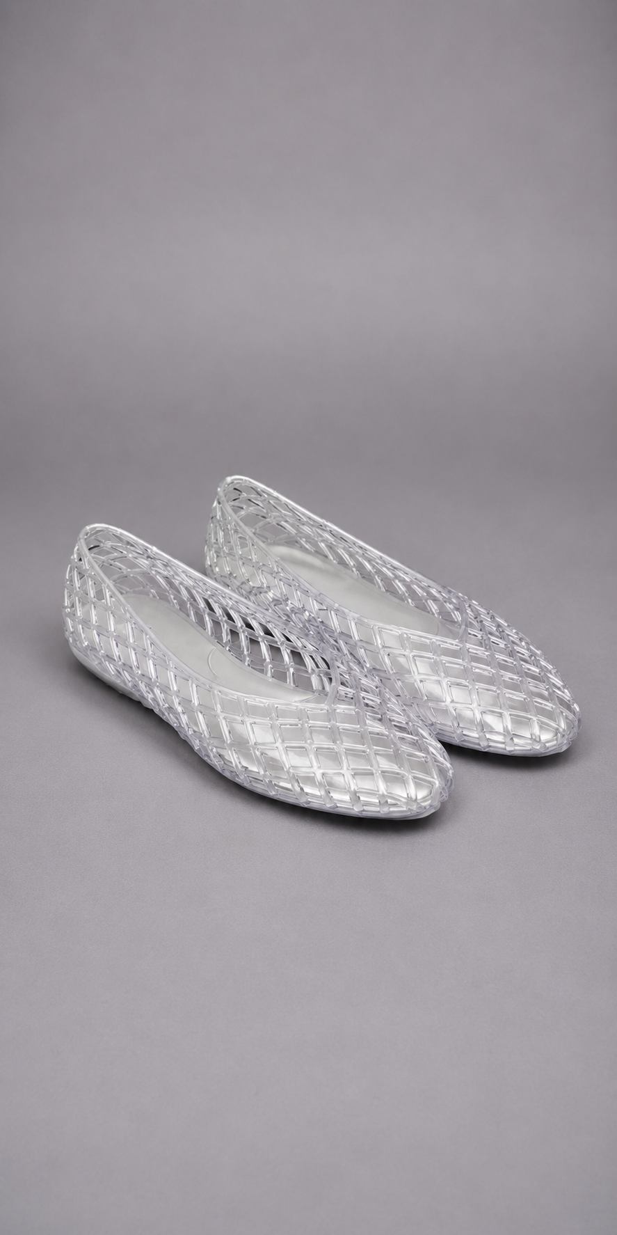 Sandalias transparentes de gel para verano, vista lateral izquierdo - Clara Vellier