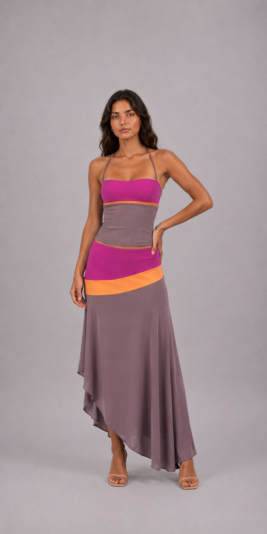Conjunto de Verano con Bloques de Color para Vacaciones