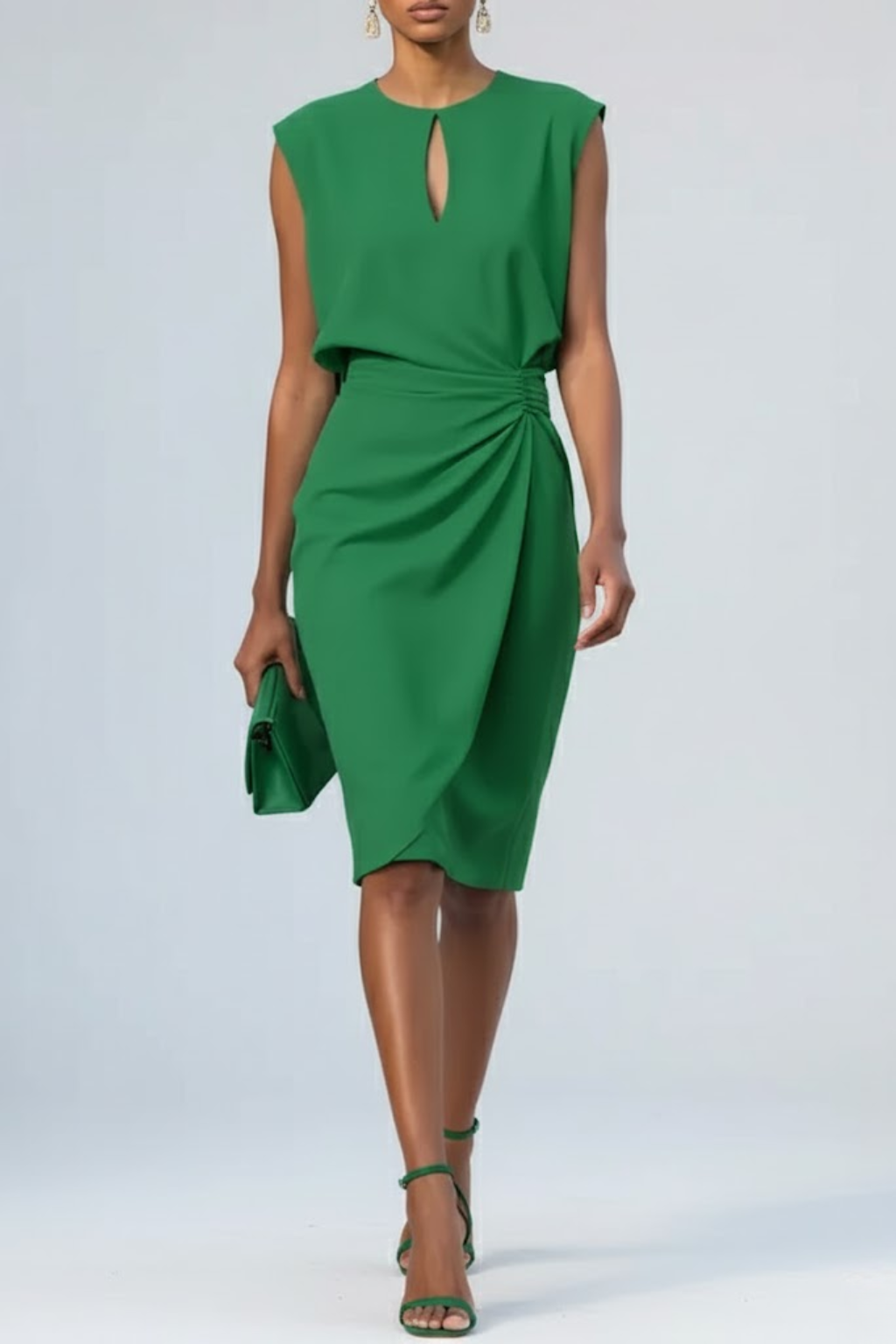 Éloise | Vestido midi drapeado